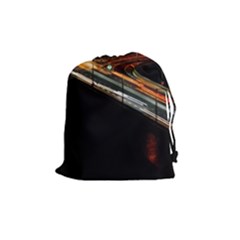 Highway Night Lighthouse Car Fast Drawstring Pouches (medium)  by Amaryn4rt