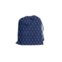 Anchor Pattern Drawstring Pouches (small)  by Amaryn4rt