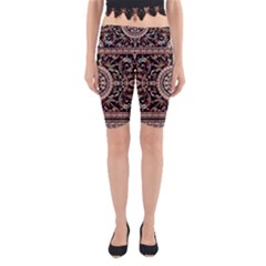 Vectorized Traditional Rug Style Of Traditional Patterns Yoga Cropped Leggings by Amaryn4rt