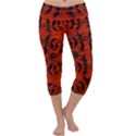 3d Metal Pattern On Wood Capri Yoga Leggings View1