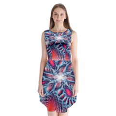 Creative Abstract Sleeveless Chiffon Dress   by Amaryn4rt