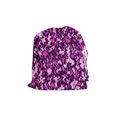 Chic Camouflage Colorful Background Drawstring Pouches (medium)  by Simbadda