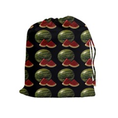 Black Watermelon Drawstring Pouches (extra Large) by boho