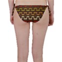 Fabric Texture Vintage Retro 70s Zig Zag Pattern Bikini Bottom View2