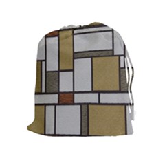 Fabric Textures Fabric Texture Vintage Blocks Rectangle Pattern Drawstring Pouches (extra Large) by Simbadda