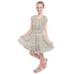 Cherry Blossom Kids  Short Sleeve Dress by Valentinaart