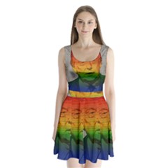 Rainbow Trump  Split Back Mini Dress  by Valentinaart