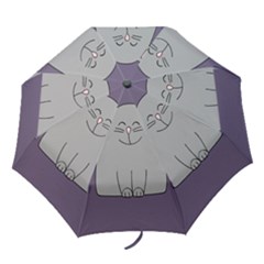 Cat Minimalism Art Vector Folding Umbrellas by Simbadda