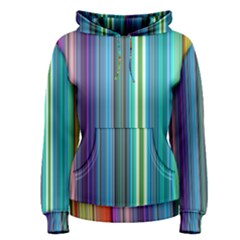 Color Stripes Women s Pullover Hoodie by Simbadda