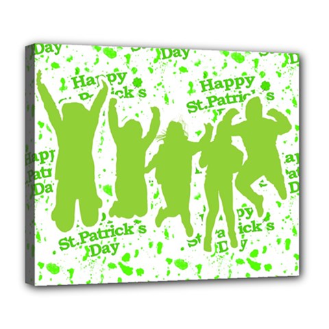 Saint Patrick Motif Deluxe Canvas 24  X 20   by dflcprints