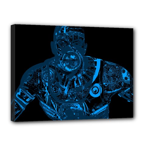 Warrior - Blue Canvas 16  X 12  by Valentinaart