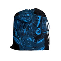 Warrior - Blue Drawstring Pouches (extra Large) by Valentinaart