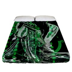 Cyber Angel Fitted Sheet (queen Size) by Valentinaart