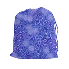 Retro Flower Pattern Design Batik Drawstring Pouches (xxl) by Simbadda