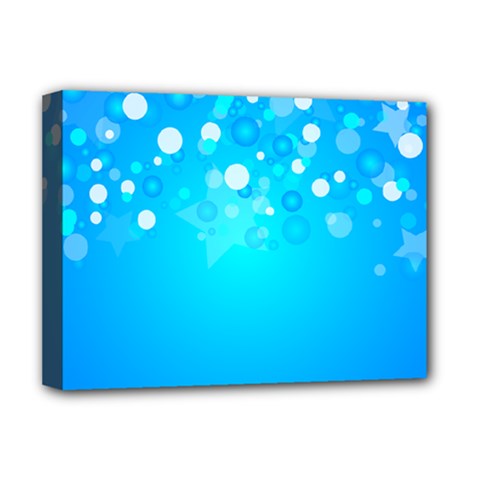 Blue Dot Star Deluxe Canvas 16  X 12   by Simbadda