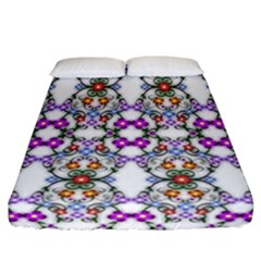 Floral Ornament Baby Girl Design Fitted Sheet (california King Size) by Simbadda