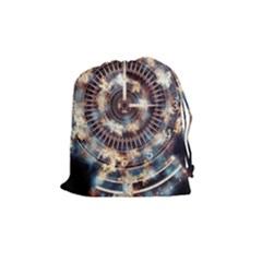 Science Fiction Background Fantasy Drawstring Pouches (medium)  by Simbadda