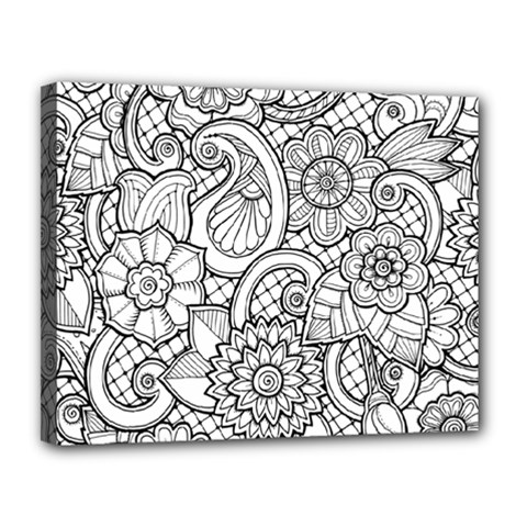 These Flowers Need Colour! Canvas 14  X 11  by Simbadda