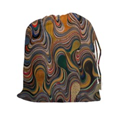 Swirl Colour Design Color Texture Drawstring Pouches (xxl) by Simbadda