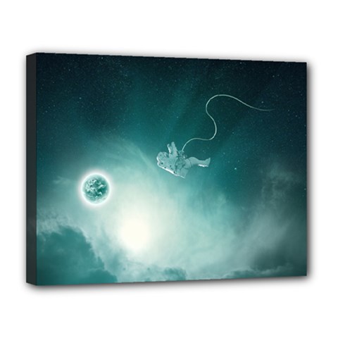 Astronaut Space Travel Gravity Canvas 14  X 11  by Simbadda
