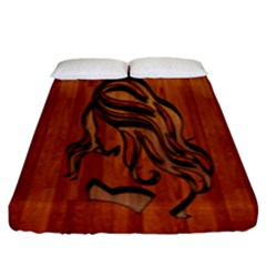 Pattern Shape Wood Background Texture Fitted Sheet (king Size) by Simbadda