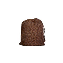 Texture Background Rust Surface Shape Drawstring Pouches (xs)  by Simbadda