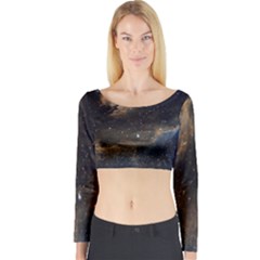 Seagull Nebula Long Sleeve Crop Top by SpaceShop