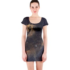 Seagull Nebula Short Sleeve Bodycon Dress by SpaceShop