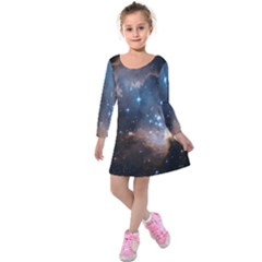New Stars Kids  Long Sleeve Velvet Dress by SpaceShop