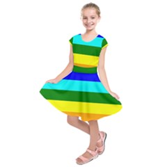Rainbow Kids  Short Sleeve Dress by Valentinaart
