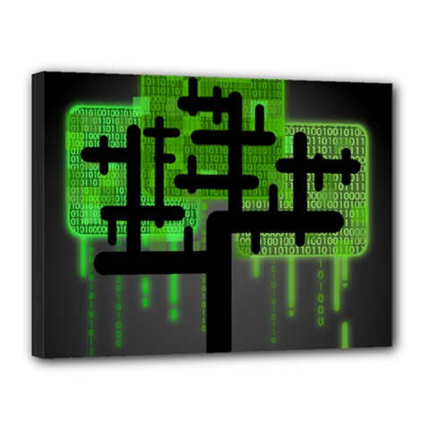 Binary Binary Code Binary System Canvas 16  X 12  by Simbadda