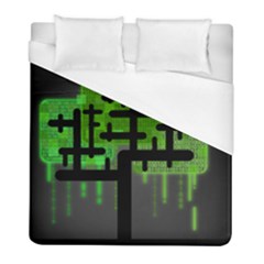 Binary Binary Code Binary System Duvet Cover (full/ Double Size) by Simbadda