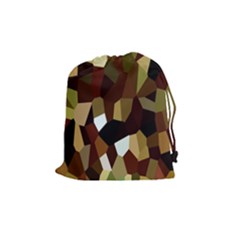 Crystallize Background Drawstring Pouches (medium)  by Simbadda