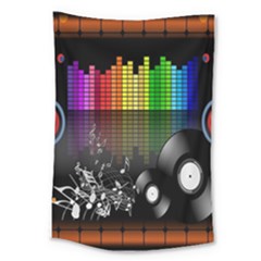 Music Pattern Large Tapestry by Simbadda