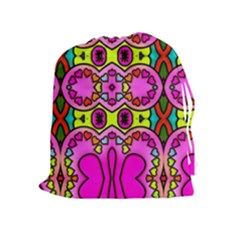 Love Hearths Colourful Abstract Background Design Drawstring Pouches (extra Large) by Simbadda