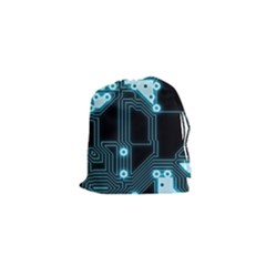 A Completely Seamless Background Design Circuitry Drawstring Pouches (xs)  by Amaryn4rt