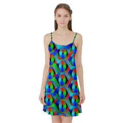 Bee Hive Color Disks Satin Night Slip by Amaryn4rt