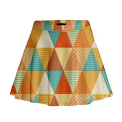 Triangles Pattern  Mini Flare Skirt by TastefulDesigns