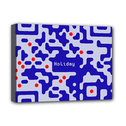 Digital Computer Graphic Qr Code Is Encrypted With The Inscription Deluxe Canvas 16  X 12   by Amaryn4rt