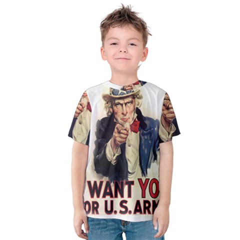 Uncle Sam Kids  Cotton Tee by Valentinaart