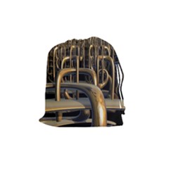 Fractal Image Of Copper Pipes Drawstring Pouches (medium)  by Amaryn4rt