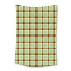 Geometric Tartan Pattern Square Small Tapestry by Amaryn4rt