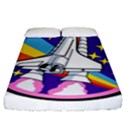 Badge Patch Pink Rainbow Rocket Fitted Sheet (King Size) View1