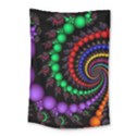 Fractal Background With High Quality Spiral Of Balls On Black Small Tapestry View1
