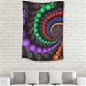 Fractal Background With High Quality Spiral Of Balls On Black Small Tapestry View2