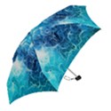Fractal Occean Waves Artistic Background Mini Folding Umbrellas View2
