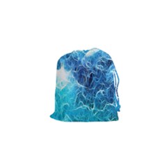 Fractal Occean Waves Artistic Background Drawstring Pouches (xs)  by Amaryn4rt