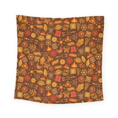 Pattern Background Ethnic Tribal Square Tapestry (small) by Simbadda