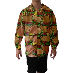 Burger Double Border Hooded Wind Breaker (kids) by Simbadda