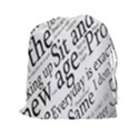 Abstract Minimalistic Text Typography Grayscale Focused Into Newspaper Drawstring Pouches (XXL) View1
